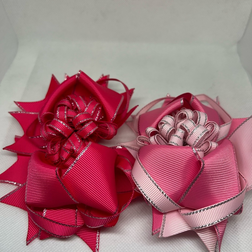 Ribbon flower hairpins